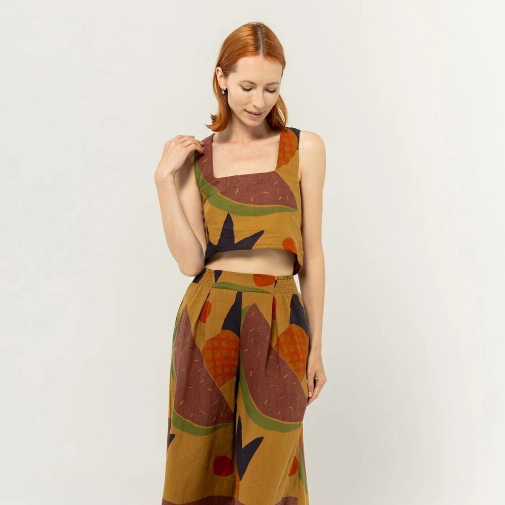 NWT BEL KAZAN LARKIN TOP HONEY MELON PRINT (SOLD OUT!)